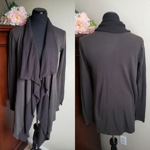 Pink Lotus Olive Waterfall Cardigan